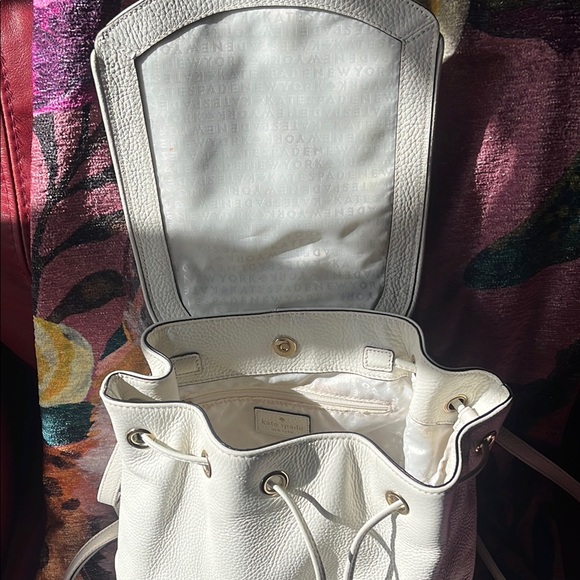 Kate Spade White Leather Backpack - Picture 6 of 11